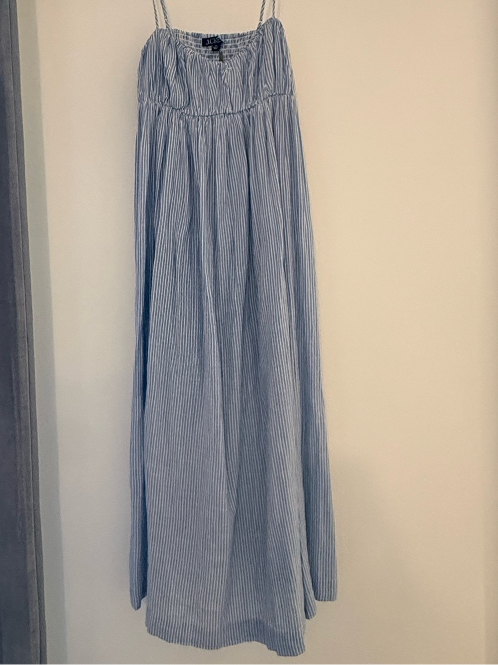 JCrew Light Blue Striped Maxi Dress - J. Crew